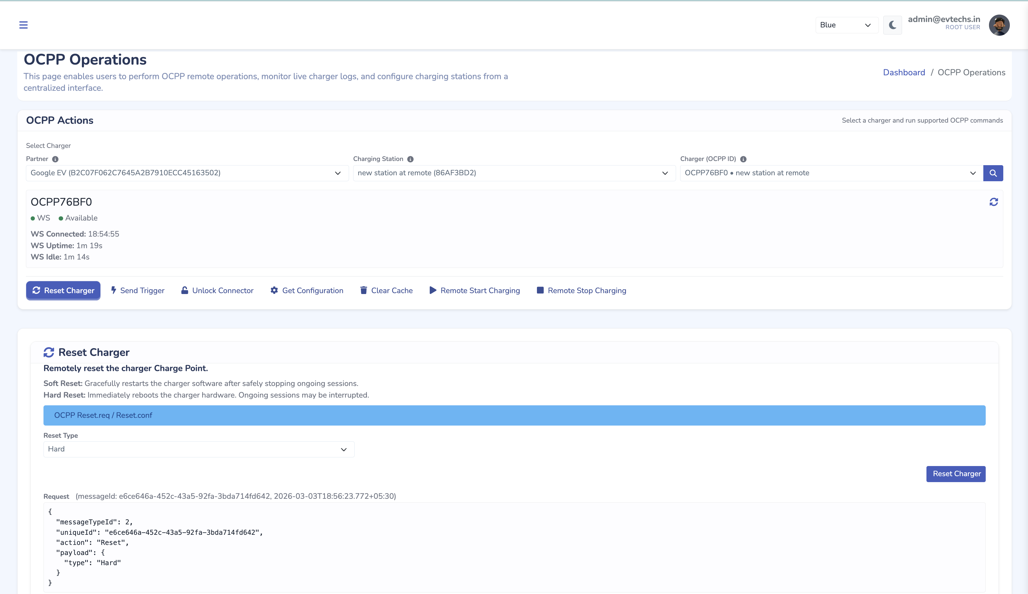 OCPP Operations Light