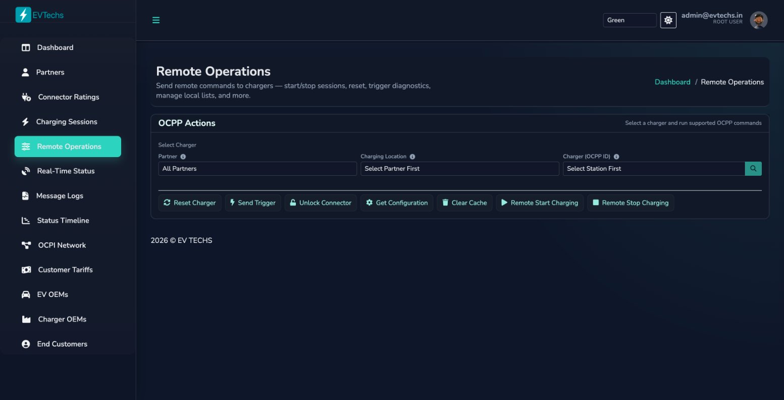 Remote OCPP Operations